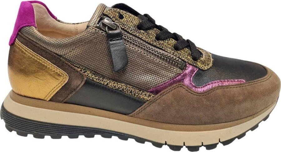 GABOR Lage Sneakers Dames 378 Maat: 38 5 Materiaal: Leer Kleur: Zwart