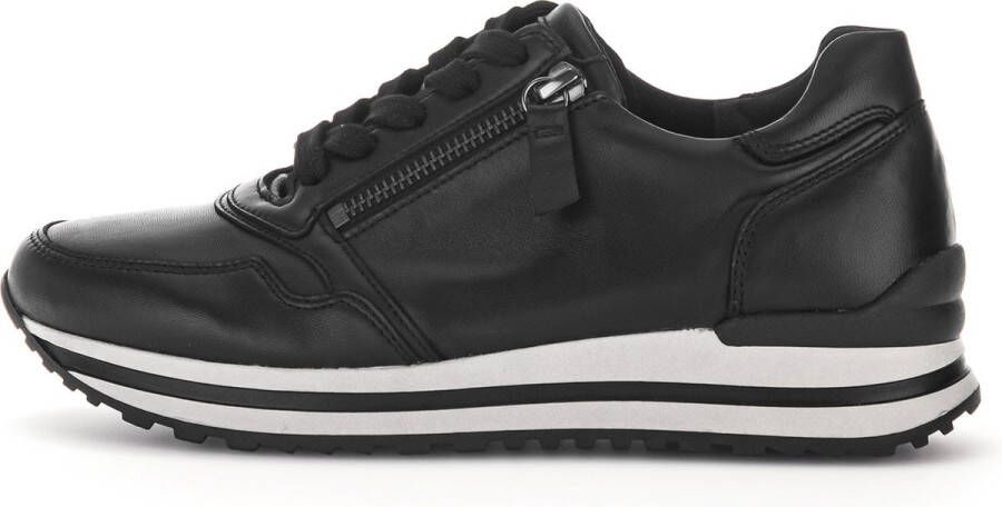 Gabor Comfortabele suède sneakers met uitneembare binnenzool en brede pasvorm Black Heren