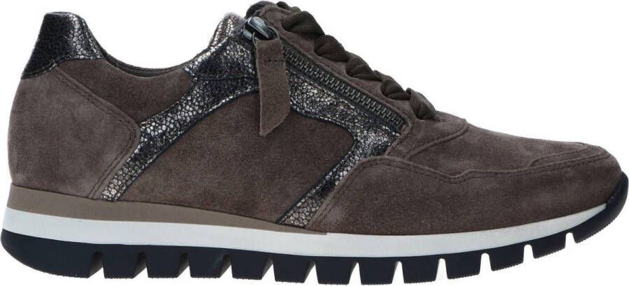 Gabor -Dames taupe donker sneakers