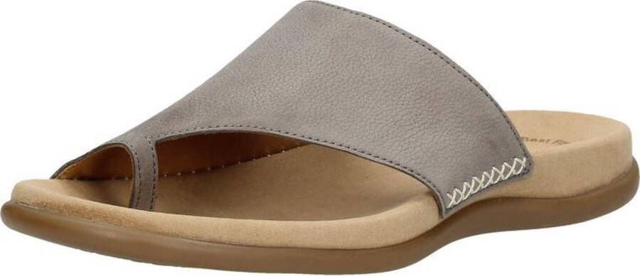 Gabor Taupe Leren Muil met Velours Beige Dames