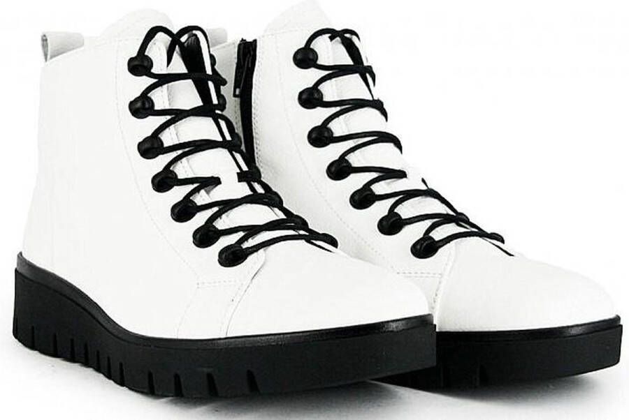 Gabor Witte leren hoge sneakers White Dames