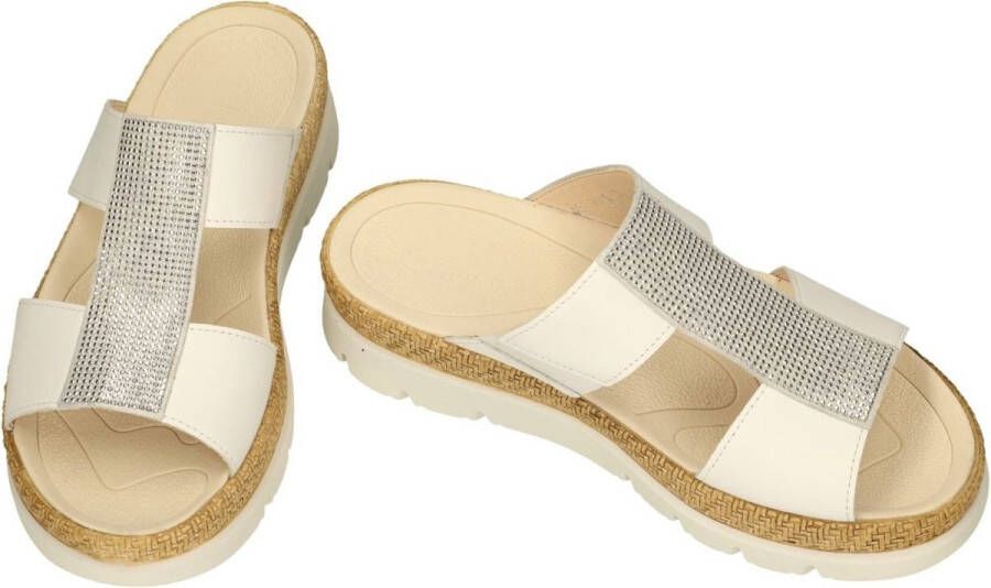 Gabor Witte leren muil sandalen White Dames