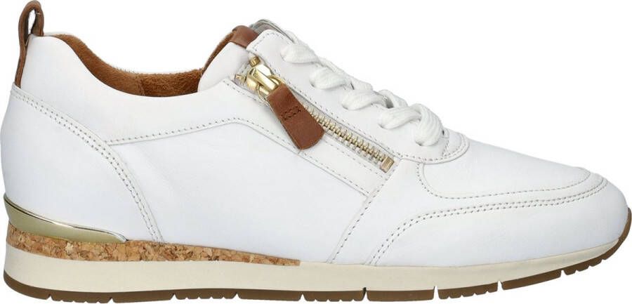 Gabor Wit Cognac Leren Sneakers Multicolor Dames