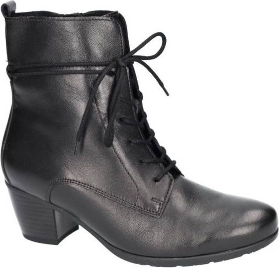 Gabor Zwarte Leren Veterschoenen Black Dames