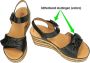 Gabor Sleehaksandaaltjes wedge hak zomerschoen bandensandaal met mooie decoratieve strik - Thumbnail 1