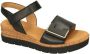 Gabor Zwarte Leren Sandalen Black Dames - Thumbnail 7