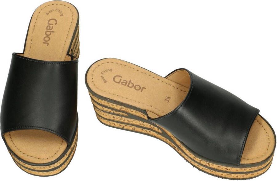 Gabor Slippers sleehak zomerschoen slipper geraffineerd hielontwerp