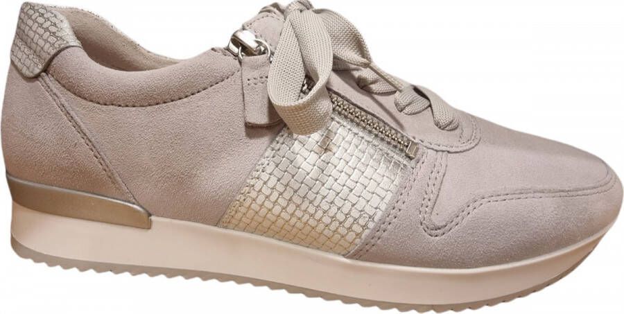 Gabor Grijze Leren Sneakers Gray Dames