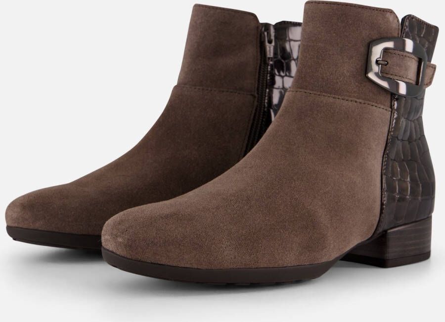 Gabor Enkellaarsjes bruin Suede