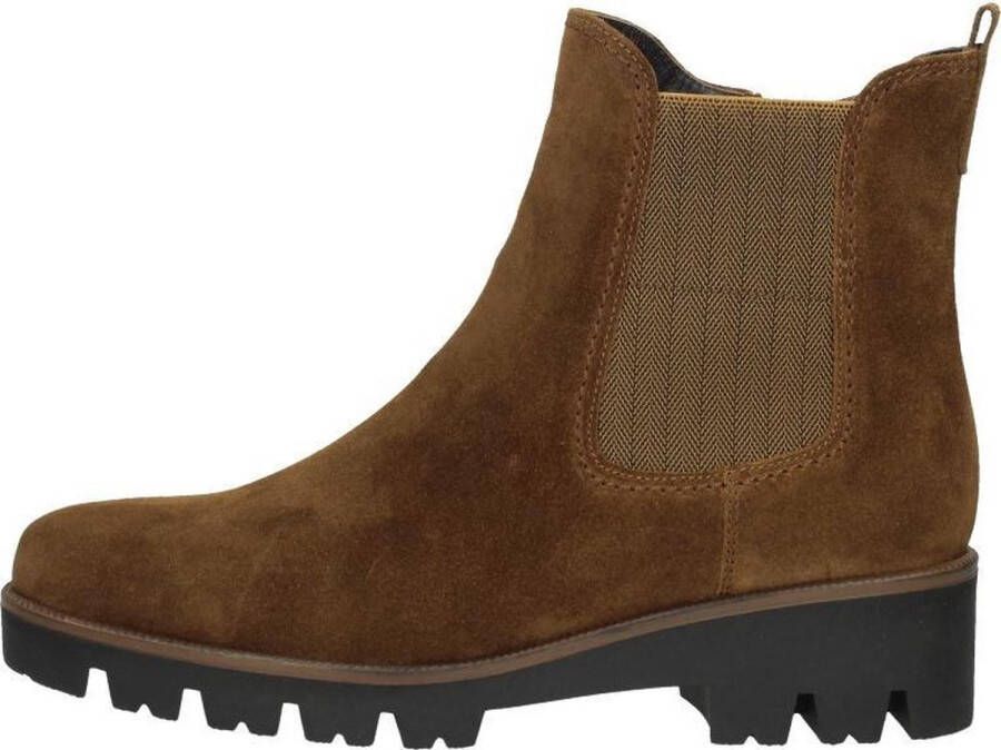 Gabor Beige Velvet Chelsea Boots Moderne Decoratie Beige Dames