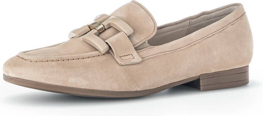 Gabor Comfortabele Suède Loafer voor Dames Beige Dames