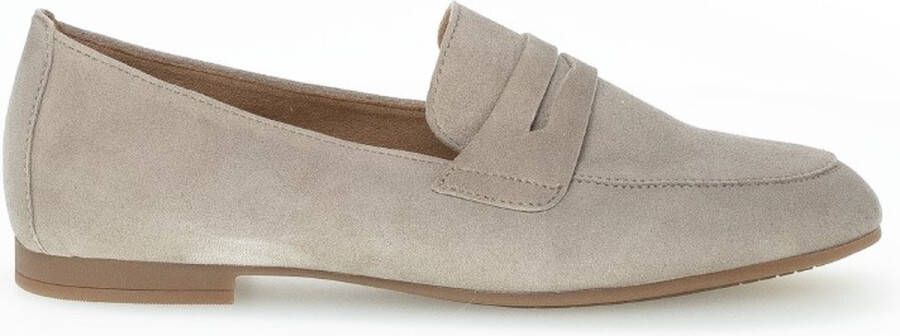 Gabor Beige Suède Mocassins College Stijl Beige Dames