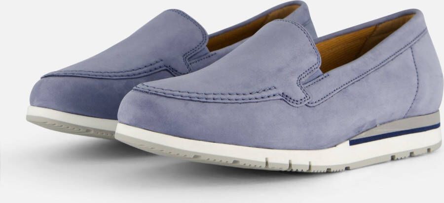 Gabor Instappers blauw Nubuck Dames