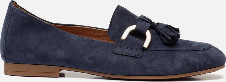 Gabor Instappers blauw Nubuck Dames