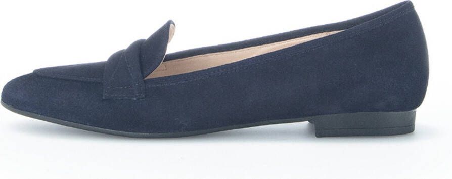 Gabor Suède Loafers Marineblauw Blue Dames