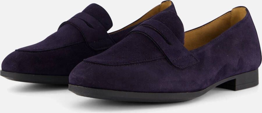 Gabor Instappers blauw Suede Dames