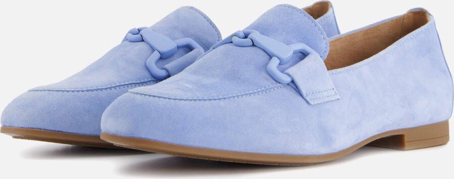 Gabor Instappers blauw Suede Dames