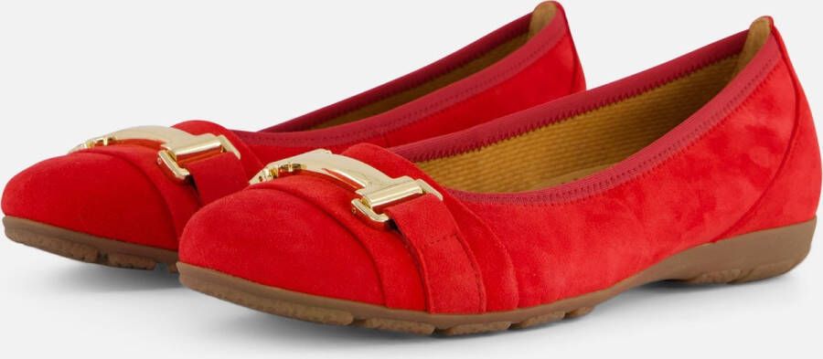 Gabor Instappers rood Suede Dames