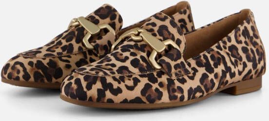 Gabor Leopard Instappers beige Suede Dames