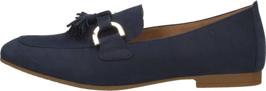 Gabor Instappers blauw Nubuck Dames