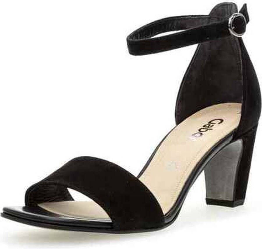 Gabor Sandalen met hak zwart Suede Dames