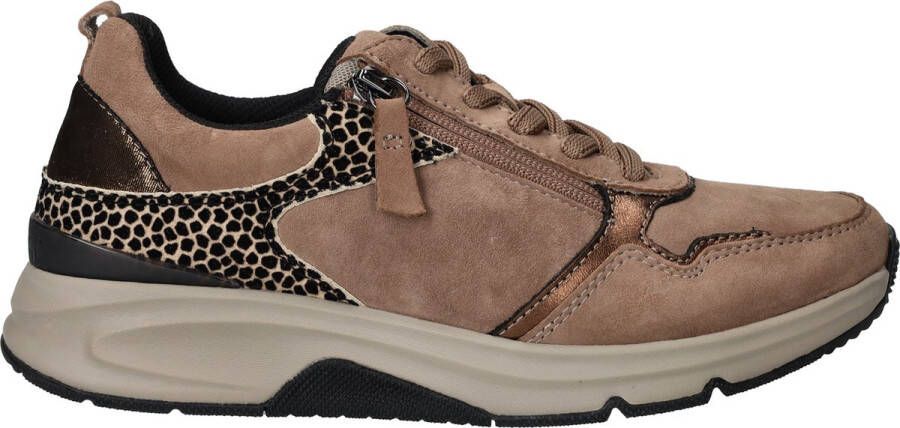 Gabor Comfortabele Rollingsoft Sneaker met Stabiliteit Beige Dames