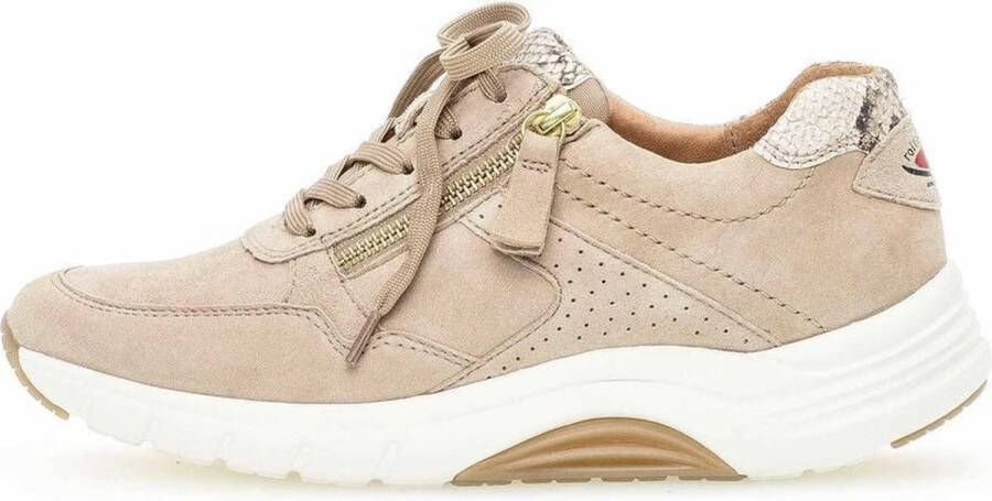 Gabor Rollingsoft Beige Veterschoenen Dames