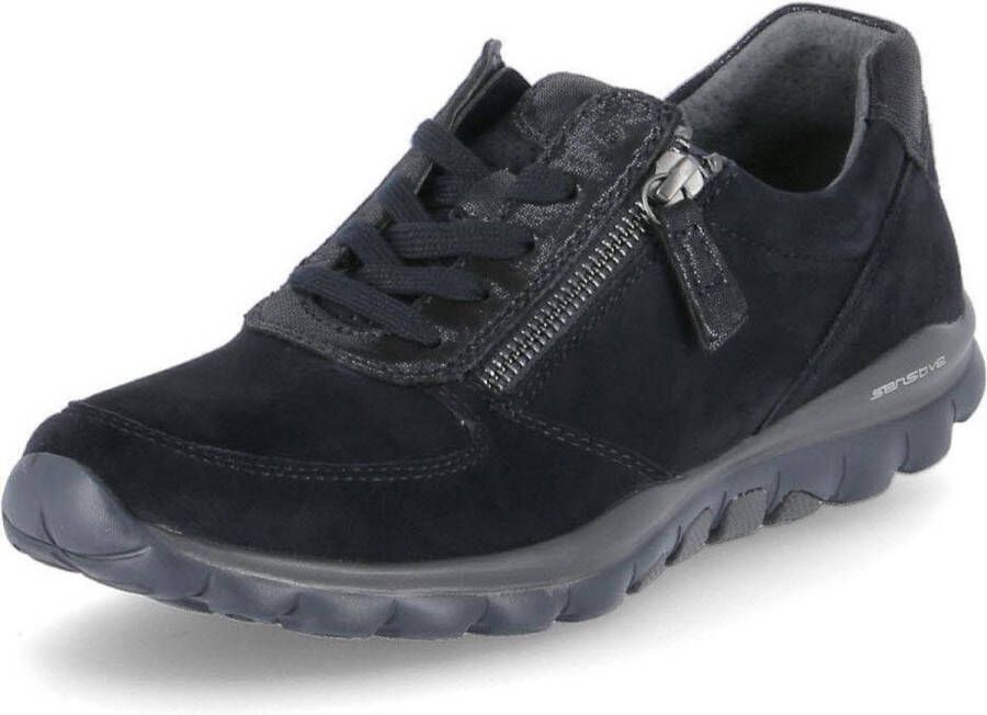 Gabor Rollingsoft Blauw Nubuck 2 Ritsen