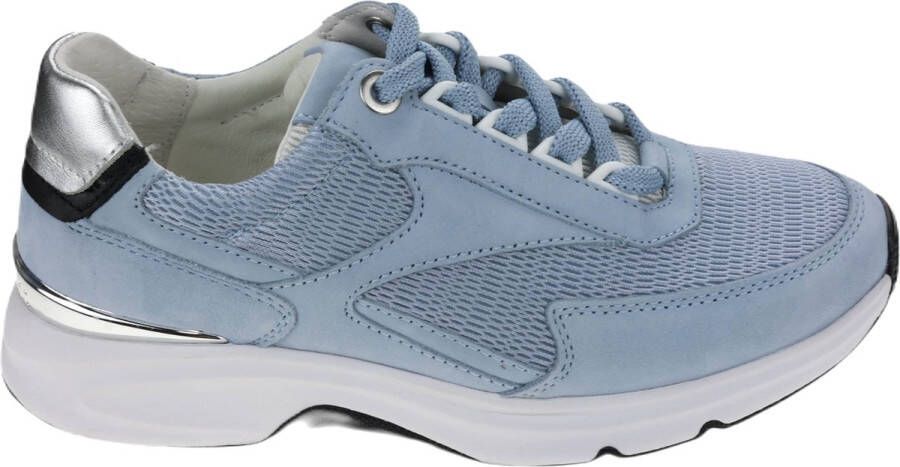 Gabor rollingsoft sensitive 26.895.26 dames rollende wandelsneaker blauw