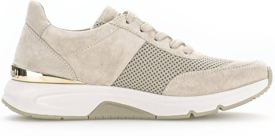 Gabor rollingsoft sensitive 46.897.33 dames rollende wandelsneaker beige