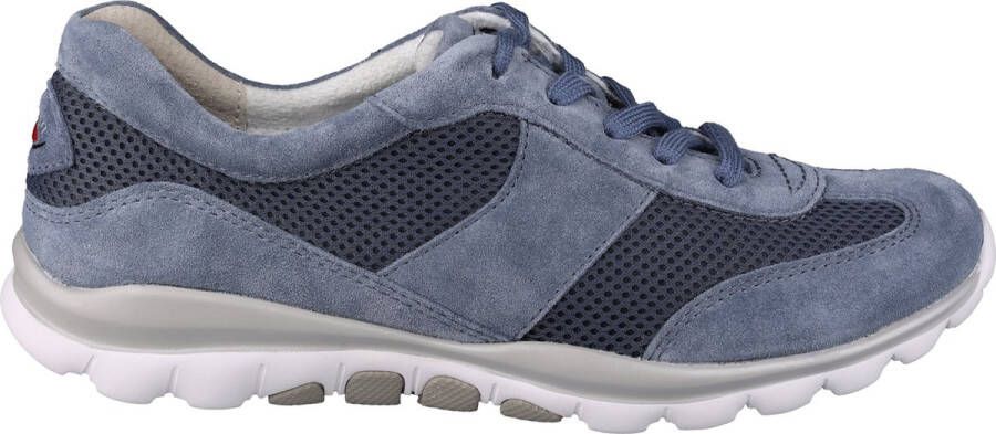 Gabor rollingsoft sensitive 46.966.26 dames rollende wandelsneaker blauw