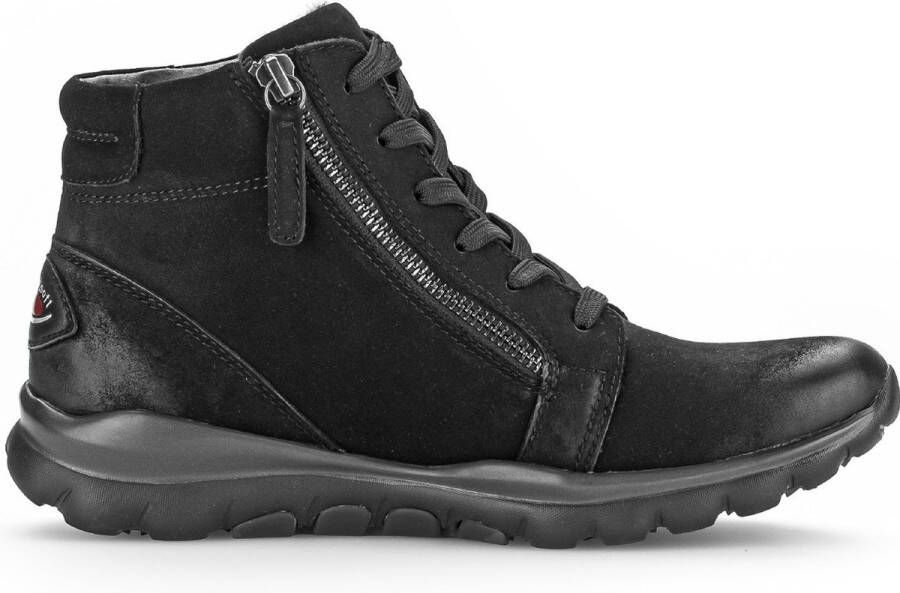 Gabor Comfortabele Rollingsoft Veterschoenen Black Dames