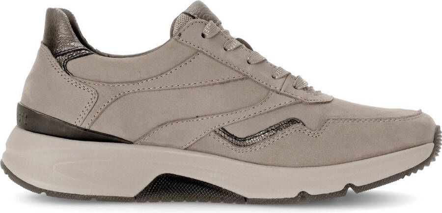 Gabor rollingsoft sensitive 56.896.42 dames rollende wandelsneaker beige