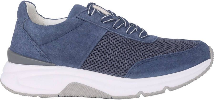 Gabor rollingsoft sensitive 66.897.16 dames rollende wandelsneaker blauw