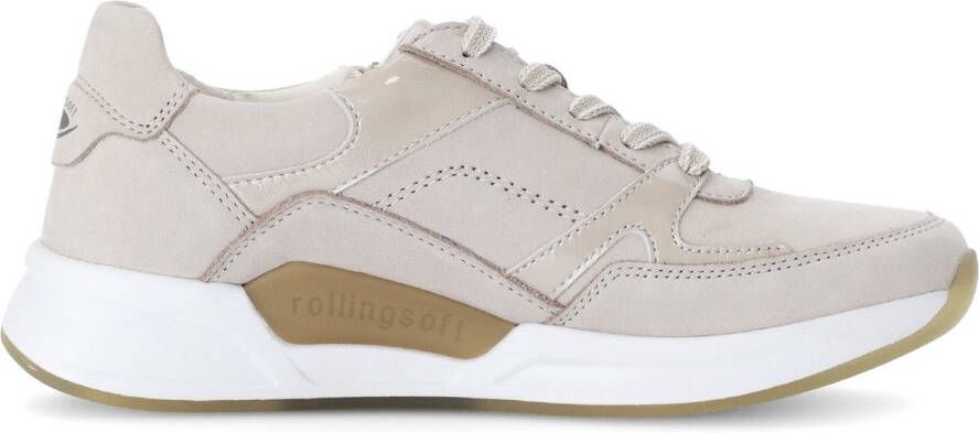 Gabor rollingsoft sensitive 66.958.31 dames rollende wandelsneaker beige