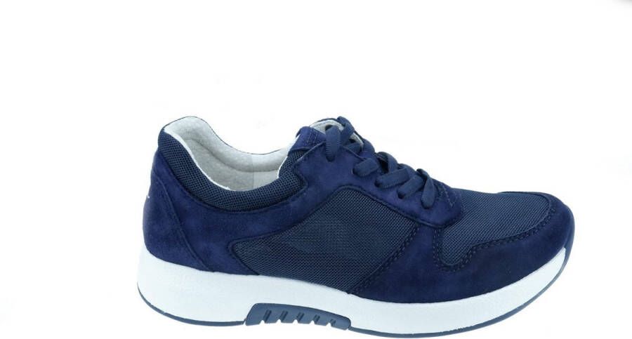 Gabor rollingsoft sensitive 76.946.46 dames rollende wandelsneaker blauw