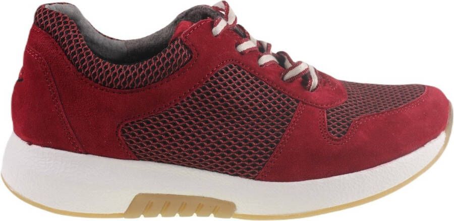 Gabor rollingsoft sensitive 76.946.48 dames rollende wandelsneaker rood