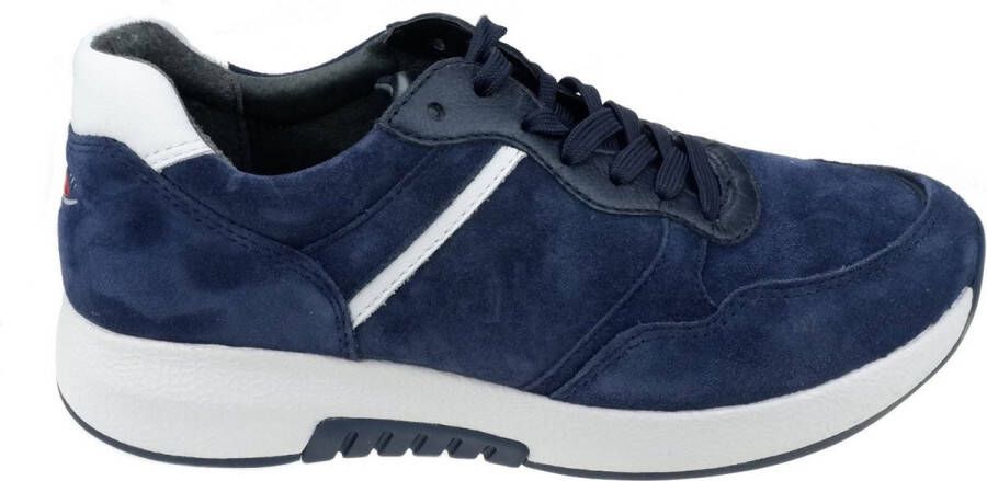 Gabor rollingsoft sensitive 76.948.36 dames rollende wandelsneaker blauw