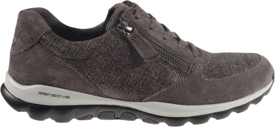 Gabor rollingsoft sensitive 76.968.61 dames rollende wandelsneaker bruin