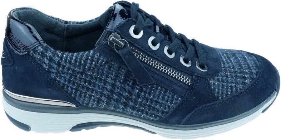 Gabor rollingsoft sensitive 76.973.66 dames rollende wandelsneaker blauw