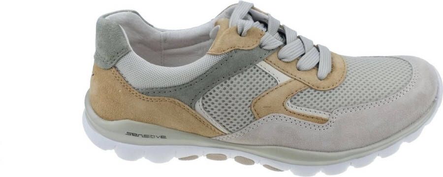 Gabor rollingsoft sensitive 86.964.60 dames rollende wandelsneaker beige