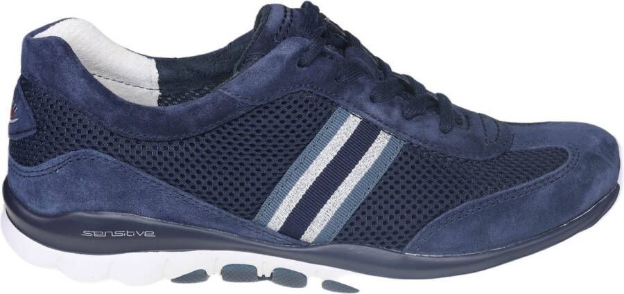 Gabor rollingsoft sensitive 86.966.16 dames rollende wandelsneaker blauw