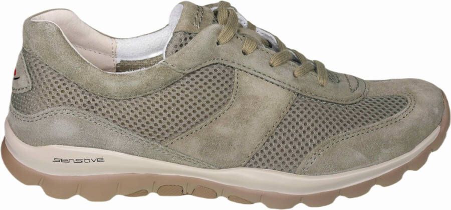 Gabor rollingsoft sensitive 86.966.34 dames rollende wandelsneaker groen