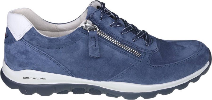 Gabor rollingsoft sensitive 86.968.26 dames rollende wandelsneaker blauw