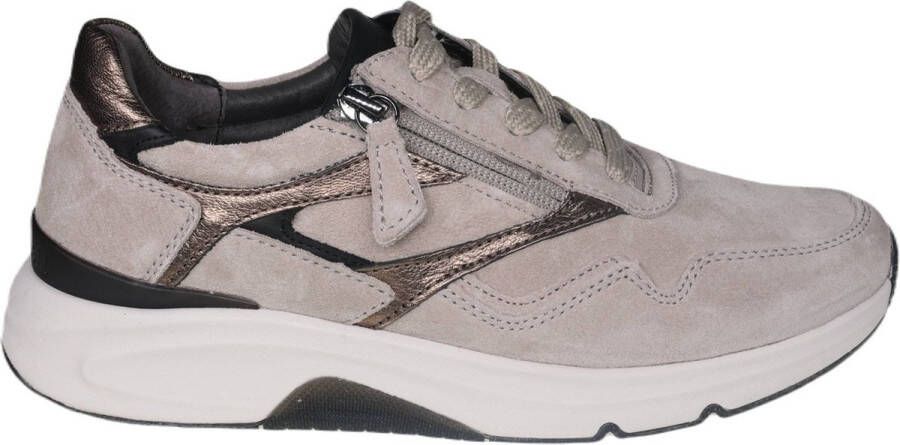 Gabor rollingsoft sensitive 96.896.39 dames rollende wandelsneaker beige