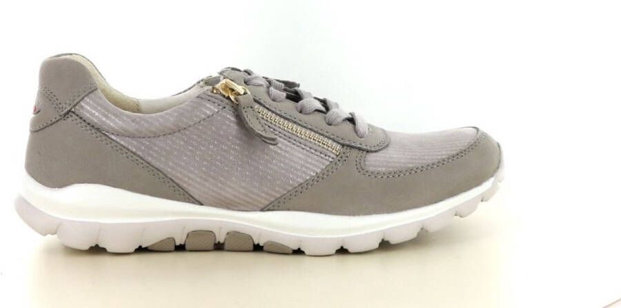 Gabor Rollingsoft Sneaker 66.968.62 Muschel Leinen Taupe