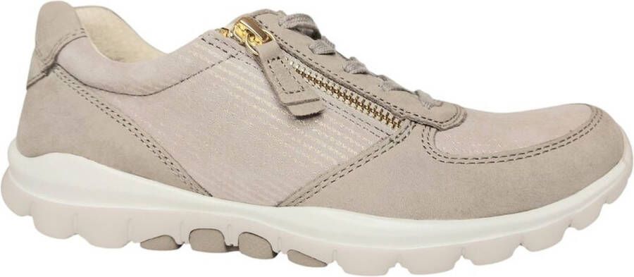 Gabor Rollingsoft Sneaker 66.968.62 Muschel Leinen Taupe