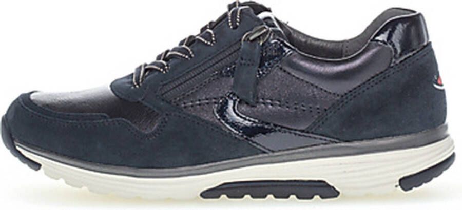 Gabor Sneaker Zwart 96.978.57 Suede en lakleer