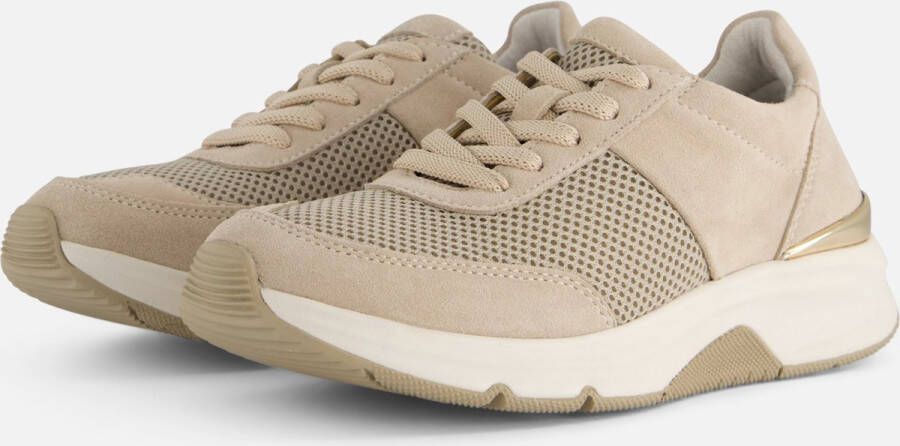 Gabor rollingsoft sensitive 46.897.33 dames rollende wandelsneaker beige