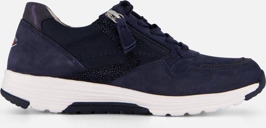 Gabor Rollingsoft Sneakers blauw Nubuck Dames Schoenen